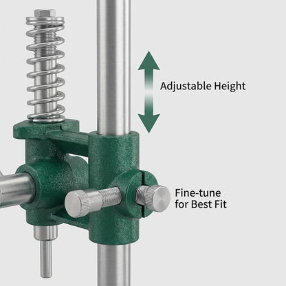 QWORK Fabric Button Maker Kit with 3 Die Sizes – Adjustable Press Tool for Sewing, DIY, Upholstery, 11/16", 1", 1-3/16" Dies