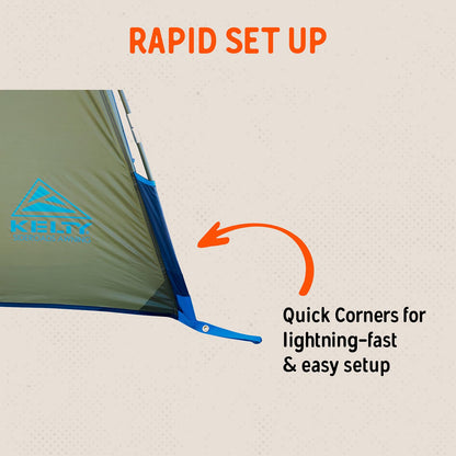 Kelty Sideroads Awning Shelter for Car Camping, Tailgating, and Summer Beach Trips, Protection from Elements and UV, Universal Mount, Sturdy Steel Frame, Easy Setup