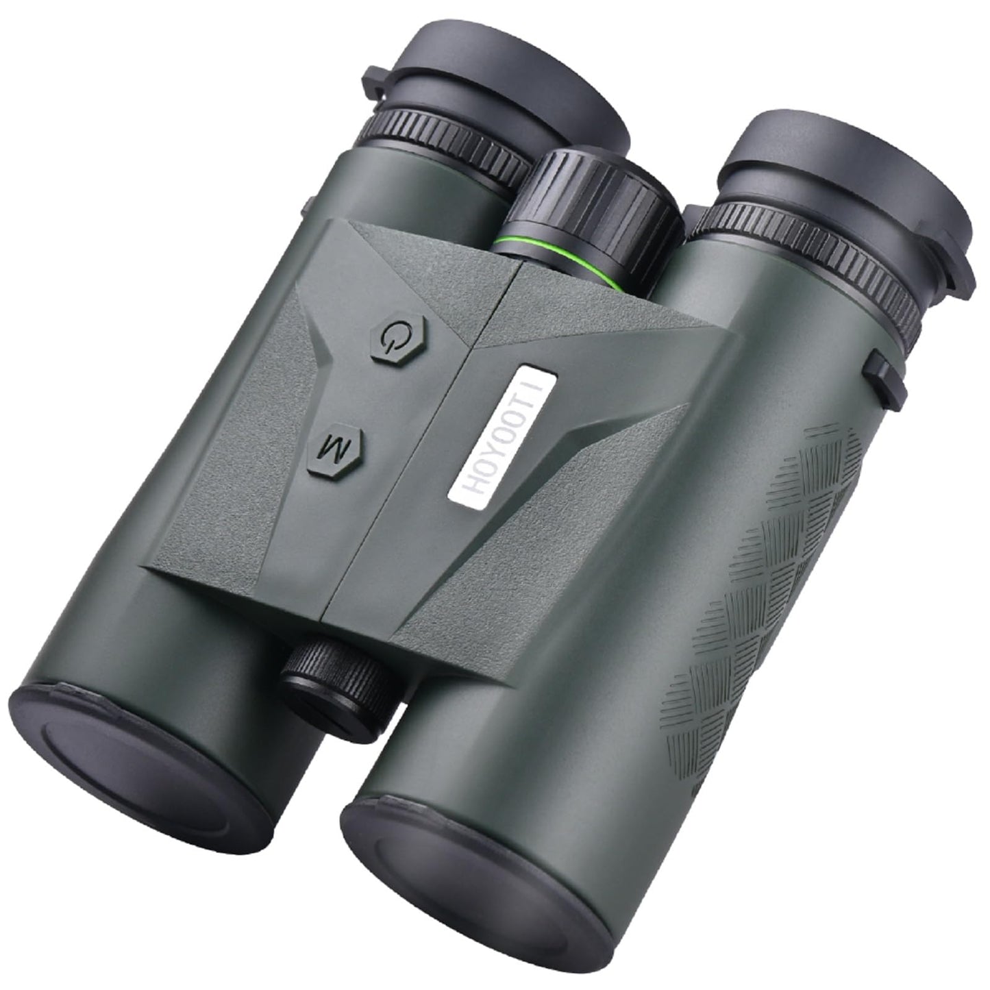 HOYOOTI 10X42 Rangefinder Binoculars with BAK4 Prism Compact Laser Rangefing Angle Scan Distance Long Range High Accuracy Waterpoof Fogproof (Green, 2000YD)