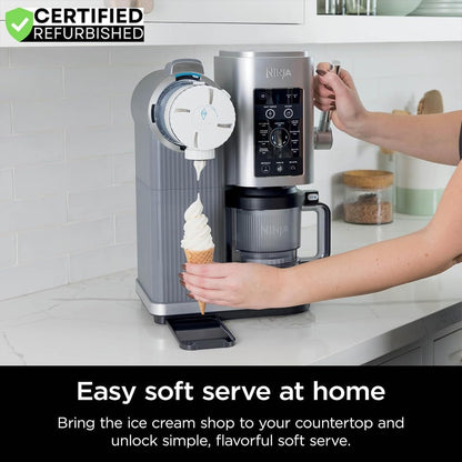 Ninja NC701 CREAMi Swirl 13-in-1 Soft Serve Ice Cream Machine - Renewed with 2-Year Protection Plan