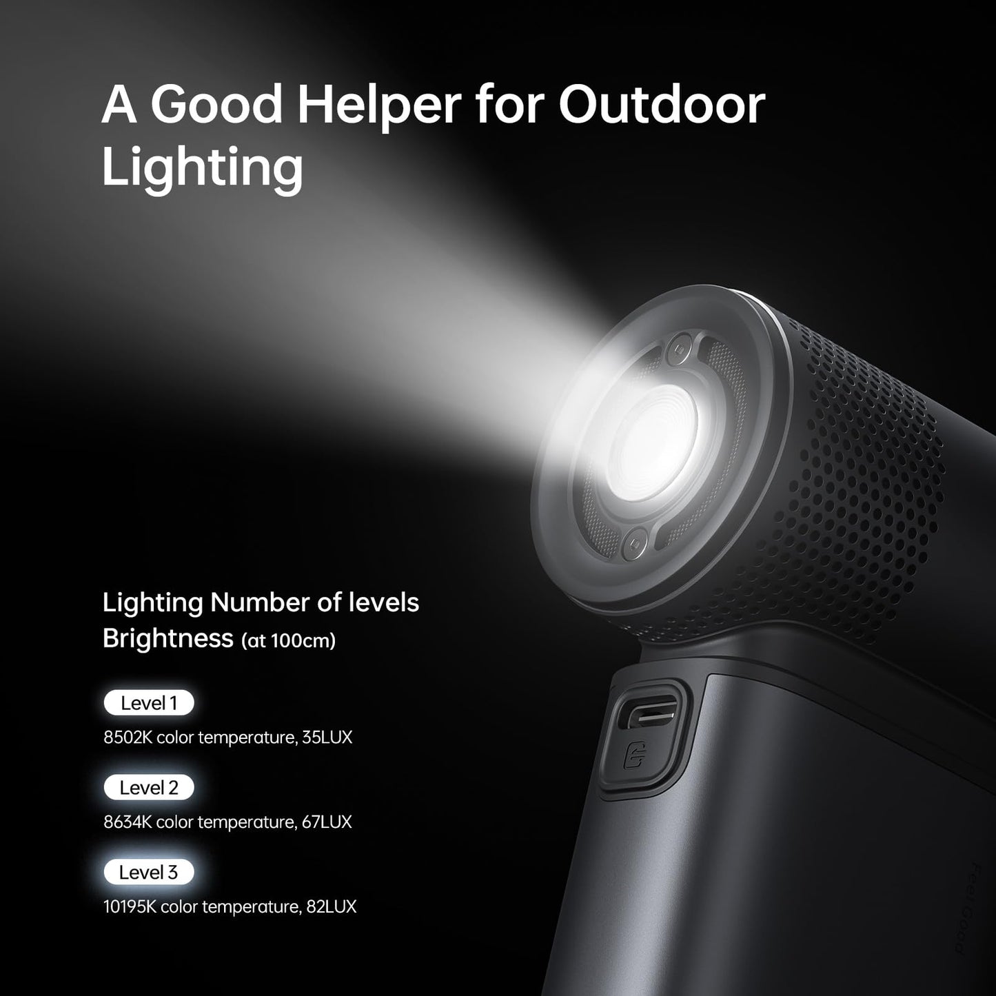 JISULIFE Portable Handheld Fan Ultra2 9000mAh, 5 IN 1, Up to 25Hrs, 100 Speed Turbo Fan, 18W Power Bank, Flashlight, Metal Shell, Travel Essentials Gifts for Men with Splash Proof Portable Case-Grey