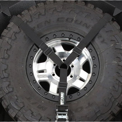 3 Way Spare Tire Strap & Mounts | Flat Hooks