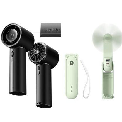 JISULIFE 3 IN 1 Mini Portable Fan & Handheld Fan Pro1 Mini, Elite PU Leather, 30 Hour Cooling Power