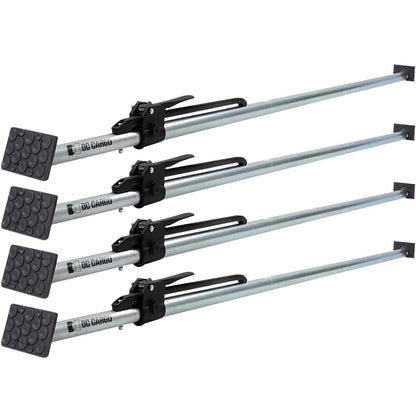 DC Cargo Mall Heavy-Duty Adjustable Load Lock Bars for Trailers - Pack of 4 - Truck Cargo Bars - Load Bars for Enclosed Vans and Reefers - 89-104 Inches Long Steel Ratcheting Cargo Bar