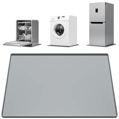 Skiennix Washing Machine Drain Pan - Waterproof Silicone Mat with 0.78'' Raised Edges | 27''x27'' Gray