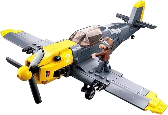 General Jim's WWII German Fighter BF-109 Building Blocks Set – 286-Piece Messerschmitt Model Plane for History Enthusiasts for All Building Levels– Compatible with Major Brick Brands