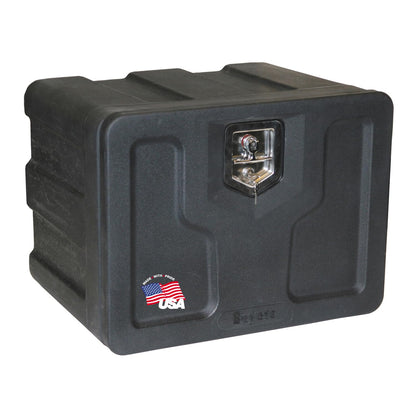 Buyers Products 1717100 Poly Truck Box, 18x 18x 24 Inches, Black - Surface & Underbody Mounted Truck Tool Box with Lockable T-Latch, Lightweight & Weatherproof, Great for ATVs & UTVs, Made in the USA