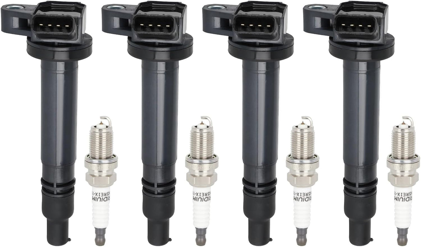 ECCPP 3 ignition coils with 3 iridium Spark Plugs,UF808,coils packs,for Smart Fortwo 2016-2017 0.9L‎224332428R,UF-808