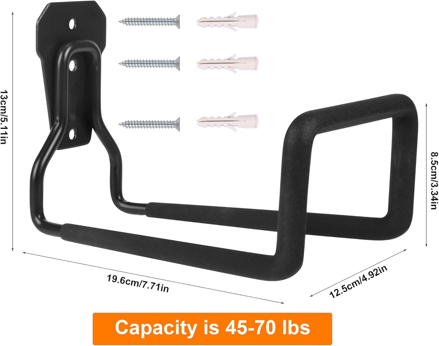 PeoMev Metal Garden Hose Holder - Heavy Duty Wall-Mounted Hose Hanger for Outdoor Use | Sturdy Hose Hooks