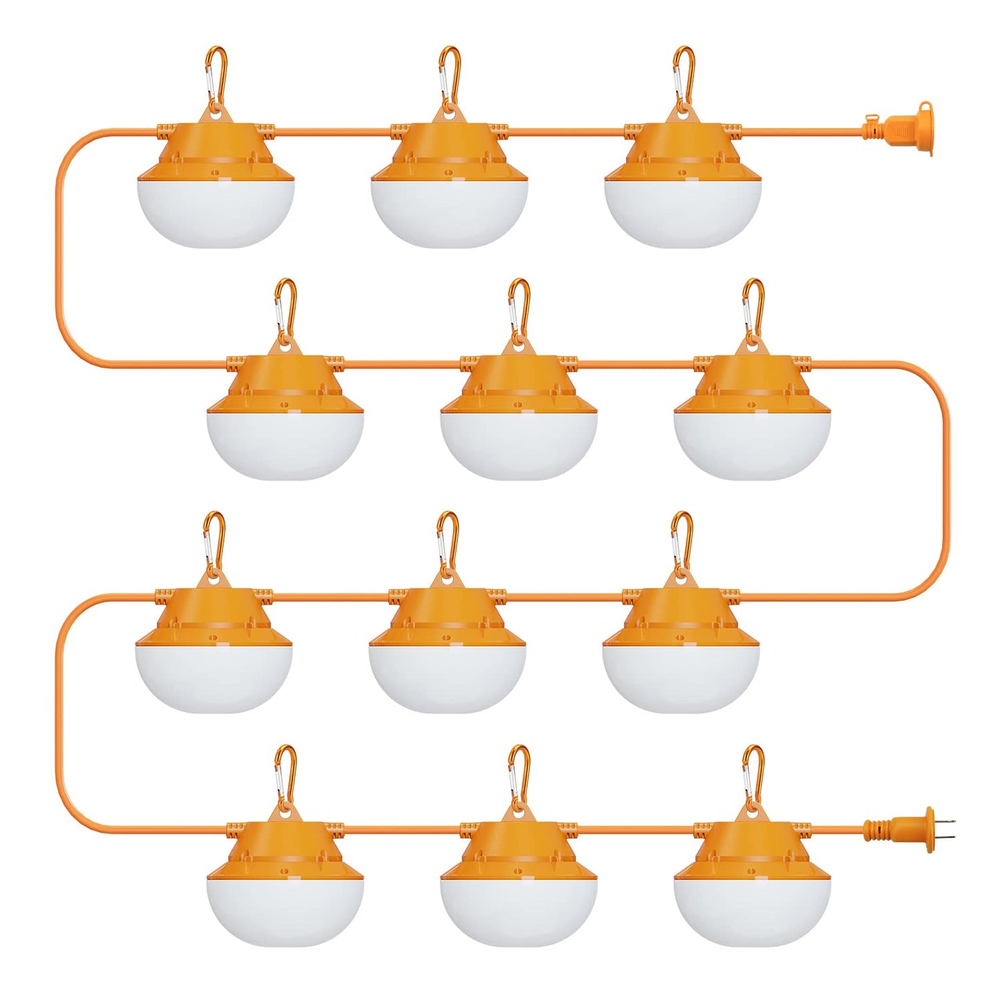 RIUVAO 120FT Construction String Lights 180W String Work Light for Construction Jobsites, 18000Lumen Temporary Construction Work Lighting for Wide Application
