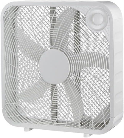 PerfectAire 20-Inch High-Performance 3-Speed Box Fan - Ideal for Home Cooling & Air Circulation