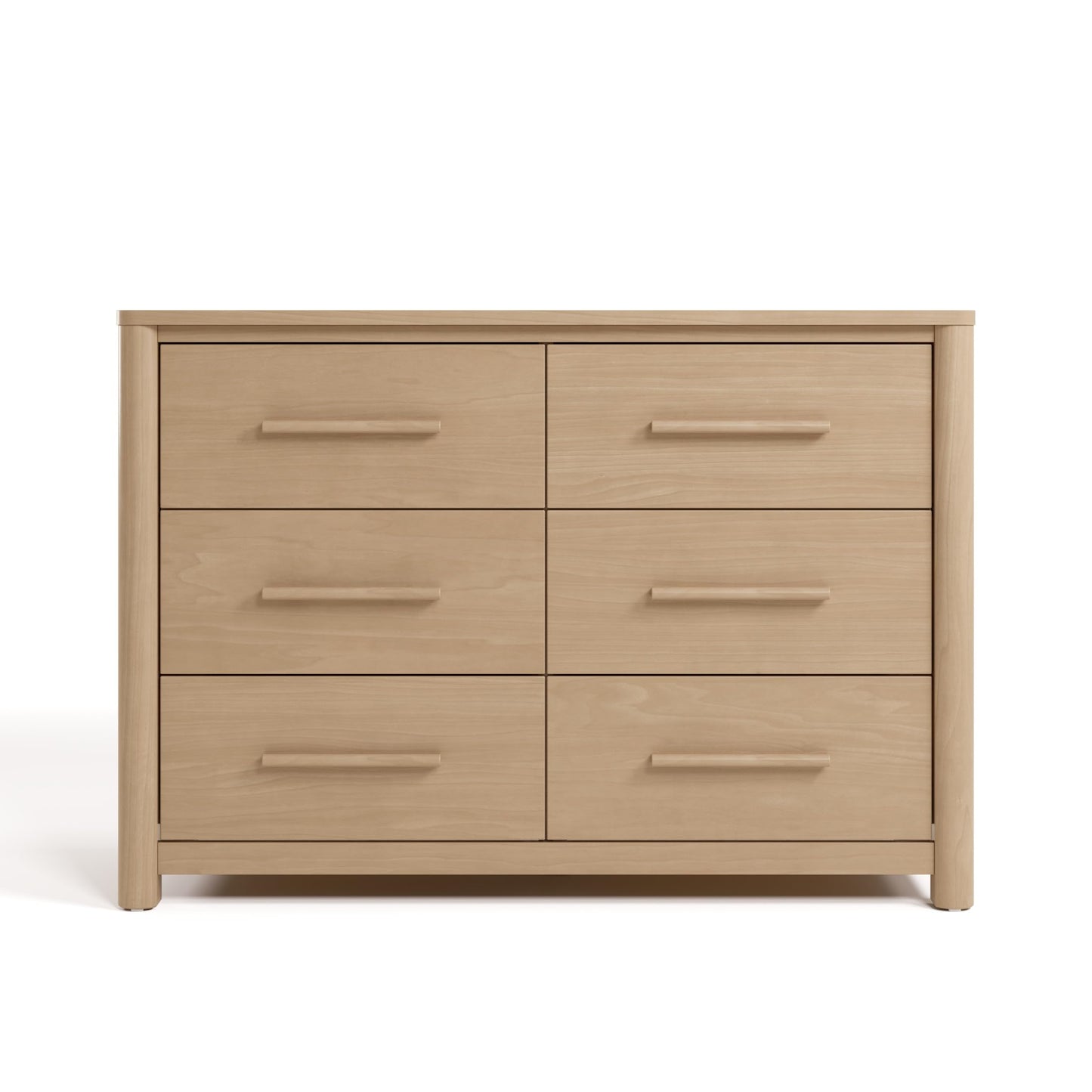 Storkcraft Malta 6 Drawer Dresser – GREENGUARD Gold Certified, Wood Dresser for Bedroom, Nursery & Kids' Bedroom Storage, Safety Interlocking Drawer System, Pre-Installed Tracks (Driftwood)