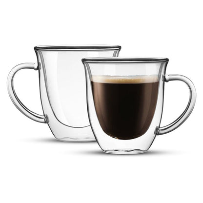 JoyJolt Serene Double Walled Insulated Glasses Coffee Mug (Set of 2) 7.4 Ounces