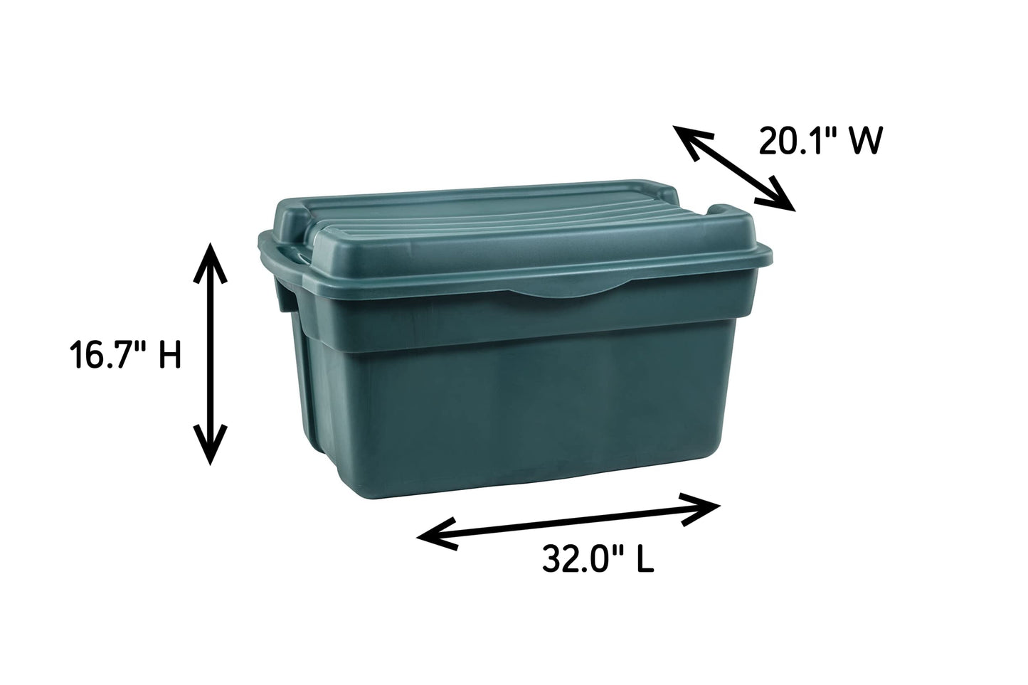 Rubbermaid ECOSense High-Top Storage Totes 28 Gal Pack of 3 Durable, Reusable, Large Plastic Storage Bins with Resting Hinged Lid, Made from Recycled Materials