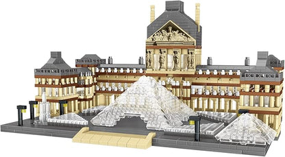 dOvOb Architecture Louvre Micro Building Blocks Set（2885PCS） - World Famous Architectural Model Toys Gifts for Kid and Adult