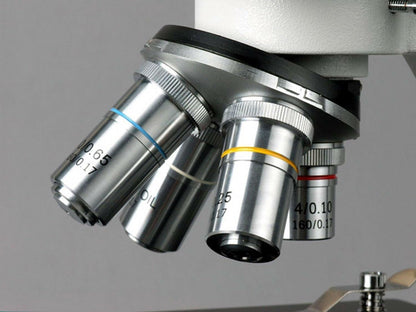 AmScope B100C-SP14-CLS-50P100S Binocular Biological Microscope 40X-2500X with Extensive Slide Preparation Kit, LED Light Source