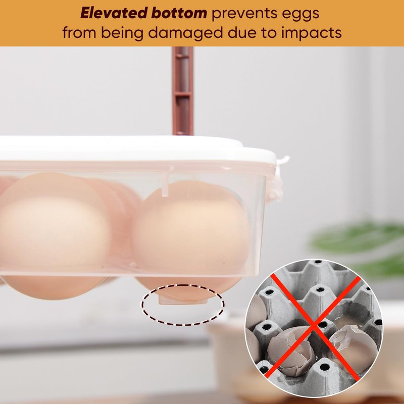 77L Deviled Egg Containers with Lid (Set of 2), Plastic Deviled Egg Tray Carrier with Handle for 48 Eggs, Clear Storage Egg Platter for Deviled Eggs, Easter Party Fridge Stackable Portable Egg Holder