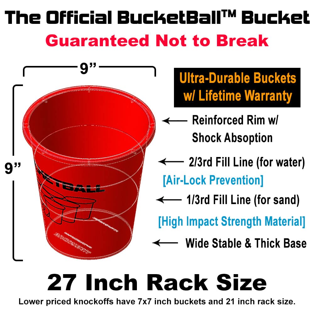BucketBall | Beach Edition Party Pack | Ultimate Beach, Pool, Yard, Camping, Tailgate, BBQ, Lawn, Water, Indoor, Outdoor Game