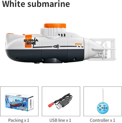 GoolRC Mini RC Submarine LSRC-SMI Remote Control Boat Waterproof Diving Toy (White)