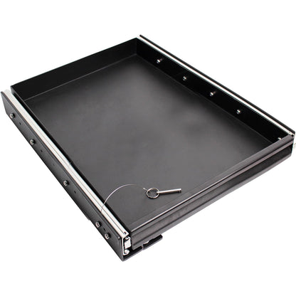 Heavy Duty Steel Sliding Battery Tray,Generator Slide Out Tray for RV, Universal RV Storage Rack for Tools and Outdoor Gear (14"x24"x2.7")