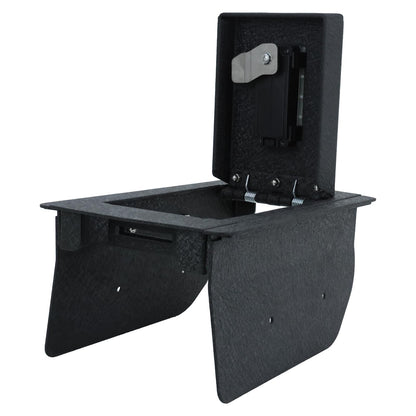 TUOJUE Center Console Safe, Gun Safe Vault Lock Box Compatible with Jeep Grand Cherokee without CD Player 2011-2022, Fingerprint Lock with Key.