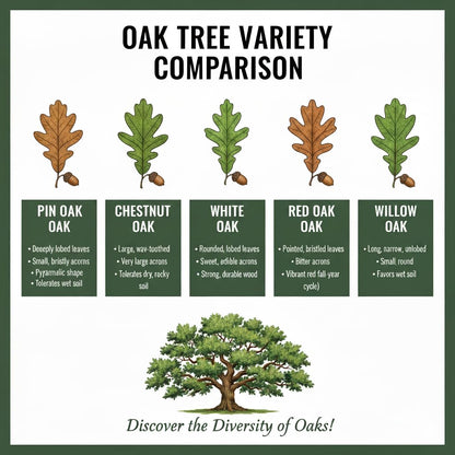 Oak Tree Live Plant, Oak Shades Tree in Quart Pot, Dormant in Winter, 6-12'' Tall, Ready to Grow Seedlings (White Oak)