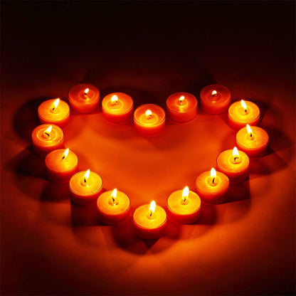 Beeswax Tealight Candles, Handmade Tea Light Candle 24 Pack with Cotton Wick - 4 Hours Long Burning, Natural Unscented and Smokeless for Home Decor, Party, Dinner