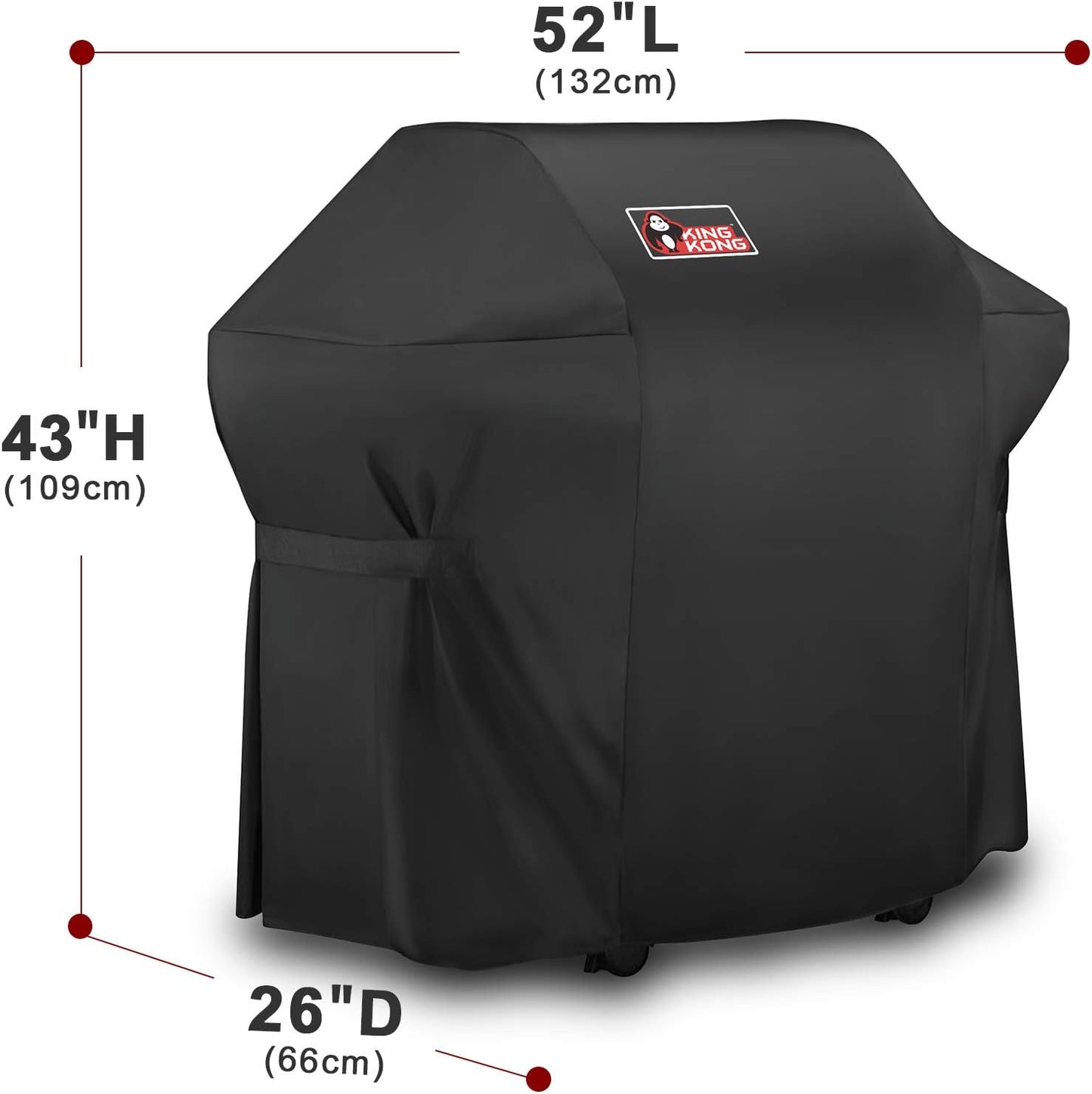 Kingkong 7106 Grill Cover for Weber Spirit 200 & 300 Series - Includes Brush, Tongs & Thermometer