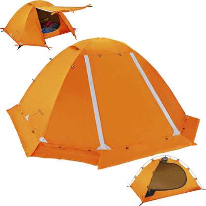 Clostnature Lightweight Backpacking Tent - 2 Person 4 Season Ultralight Waterproof Camping Tent, Large Size Easy Setup Tent for Winter, Cold Weather, Family, Outdoor, Hiking and Mountaineering