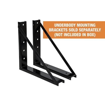 Buyers Products 1703350 Black Steel Underbody Truck Tool Box – 14 x 12 x 24 Inch - Truck Bed & Underbelly RV Storage Box, Locking T-Latch, Weather-Resistant, Heavy-Duty Flatbed Job Box, Made in USA