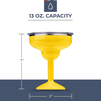 ORCA Rita | Temperature Insulated, Stainless Steel Margarita Glass, Lidded Tumbler for Cocktails, Wine & Cold Drinks — Turquoise