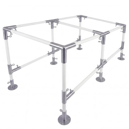 Frienda Flat-Top Canopy Fittings Connects 1" Pipes, 6-Leg Flat-Top Carport Frame Connectors Kit DIY Project for Low-Slope Roof Carport, Shed, Gazebo, Greenhouse, Shelter Deck, Pipes Not Included