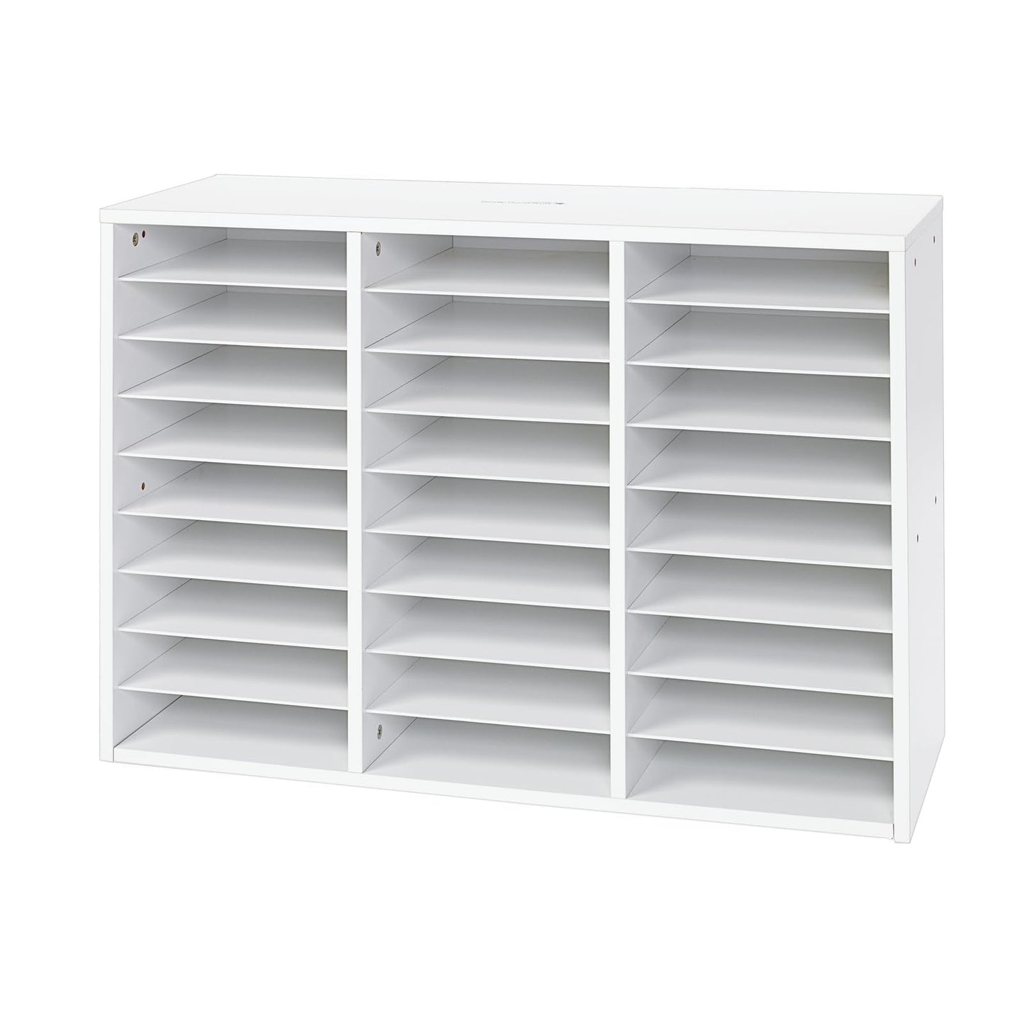 Really Good Stuff White 27-Slot Mail Center with Tan Trays