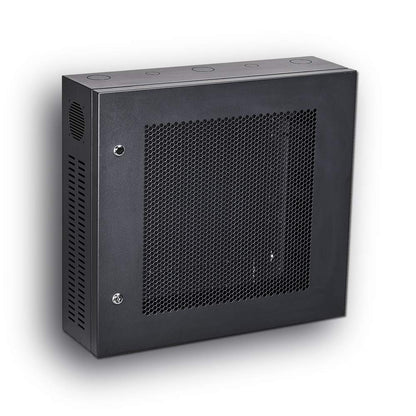 Kenuco Heavy Duty 16 Gauge Steel DVR Security Lockbox and Swing Open Top 24'' x 21'' x 7'' - (Black)