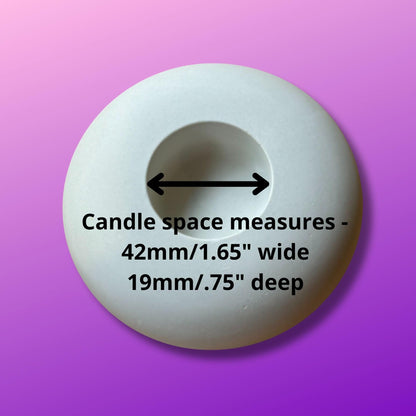 Tea Light Candle Holder Silicone Mold - by Happy Dotting Company - Round Shape - Tealight Candle Molds for Cement Casting - DIY & Creative Projects - Dotting and Mandala Art