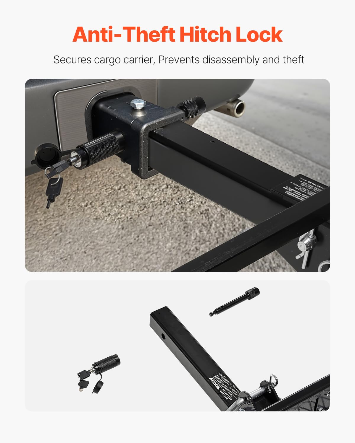 VEVOR 70" x 30" x 6", Hitch Cargo Carrier, 500 lbs Capacity with Nighttime Reflective Reminder, Folding Hitch Mount Cargo Carrier Basket with Hitch Lock for 2" Receiver, Fit for SUVs