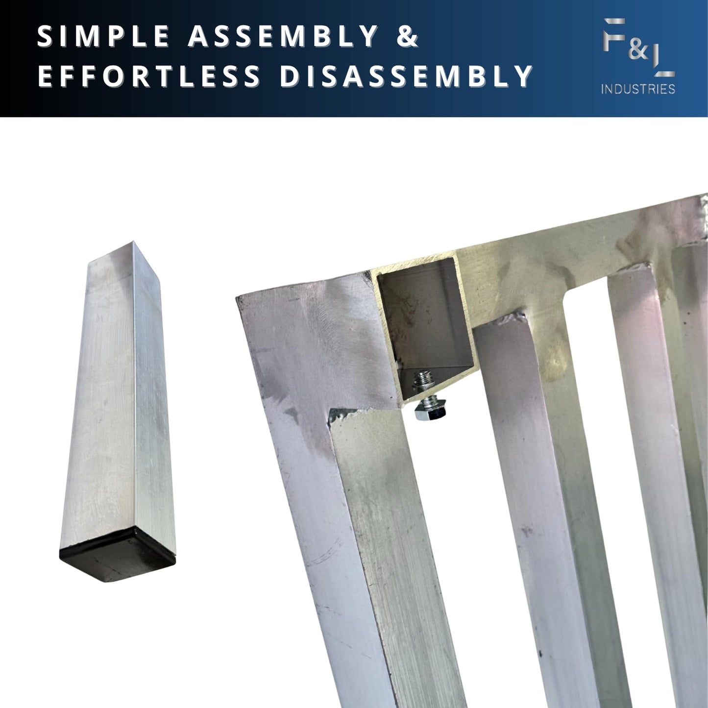 F&L Heavy-Duty Aluminum Dunnage Rack – 1850 lb Capacity, All-Welded Aluminum Storage Platform Designed for Warehouses, Restaurants, Retail Backrooms, and Industrial Use (24"x14"x8")