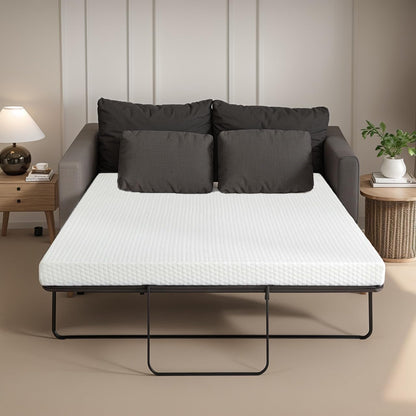 Kawcono 4 inch Queen Sofa Mattress with Removable Washable Cover,Replace Pull Out Queen Sleeper Sofa Mattress for RVs,Daybeds,Boats&Guest Rooms,58x72x4 inch