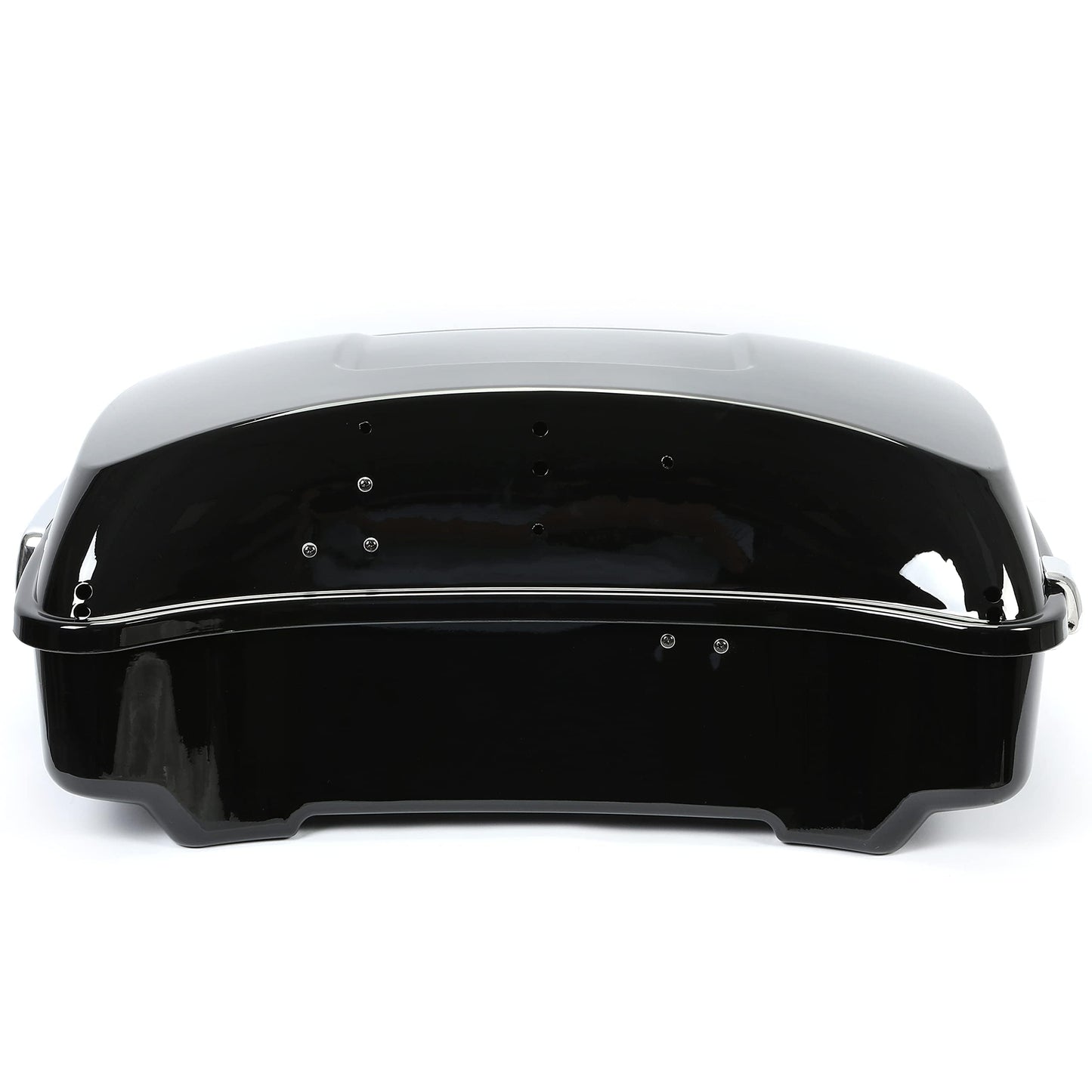 ECOTRIC Chopped Luggage Trunk W/Pad Compatible with 2014-2024 Harley Touring Road King Road Glide Street Glide Electra Glide Tail Box Trunk with Backrest