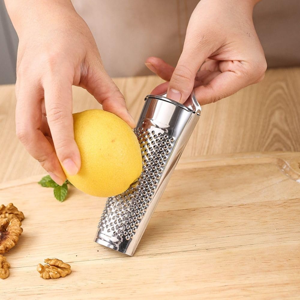 Skiennix Stainless Steel Nutmeg Grater - Multifunctional Citrus, Ginger & Garlic Kitchen Tool