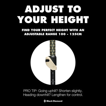 BLACK DIAMOND Trail Trekking Poles (Pair) | Lightweight Aluminum Hiking Poles | FlickLock Adjustable Shafts | All-Season Stability & Comfort | Iron Red