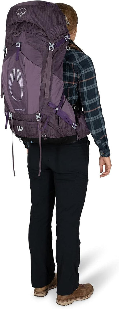 Osprey Aura AG 50L Women's Backpacking Backpack, Enchantment Purple, WXS/S