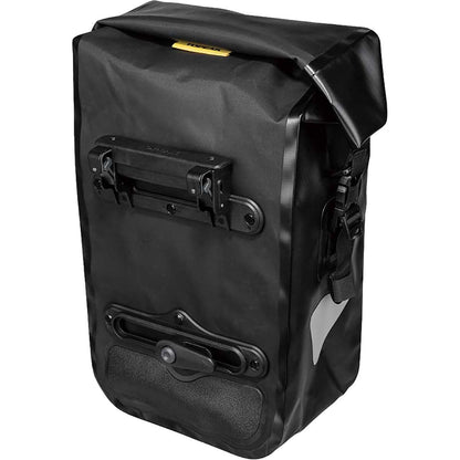 Topeak Pannier DryBag 20L – Waterproof Bike Bag with Roll-Top Closure, Handle Lock Mounting System, Shoulder Strap & Reflective Print for Touring and Commuting