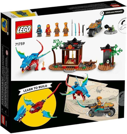 Lego 71759 Ninjago Dragon Temple Ninja Toy and Figure Set with Motorcycle Includes NYA Figure to Protect The Temple Multi-Colour