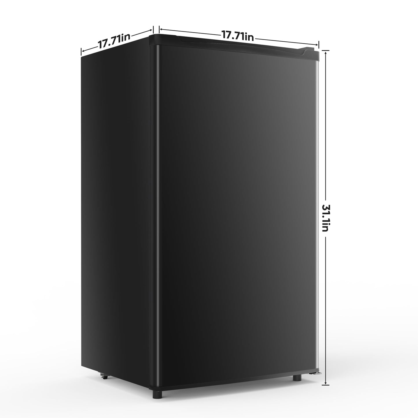 NEWBULIG Mini Fridge with Freezer 3.2 Cu.Ft Small Refrigerator for Office, Dorm, Small Fridge with Adjustable Thermostat, Energy Saving, Singel Door, Black