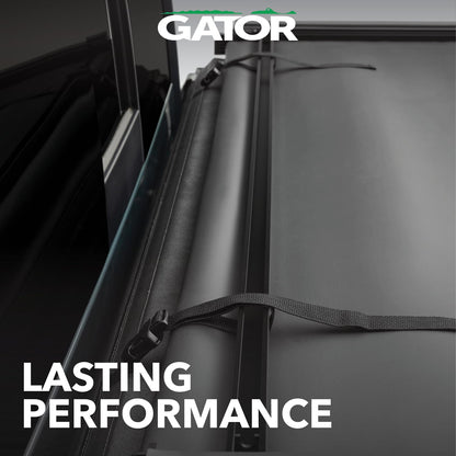 Gator Soft Tri-Fold Truck Bed Tonneau Cover w/Gear Straps | 61406 | Fits 2014-2021 Toyota Tundra (Without OE Rail System, Does not fit Trail Special Edition Bed Side Storage Boxes) 5' 5" Bed (66)