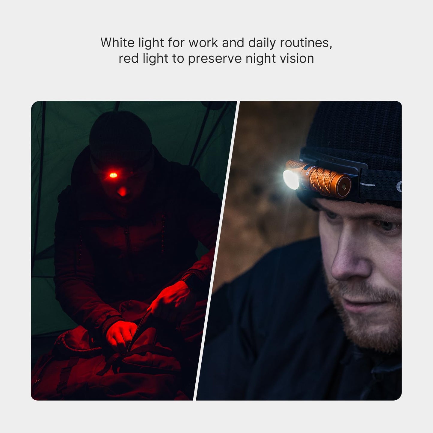 OLIGHT Perun 3 Mini Headlamp 1250 Lumens LED Head Flashlight Bundle with iUltra Rechargeable EDC Flashlight