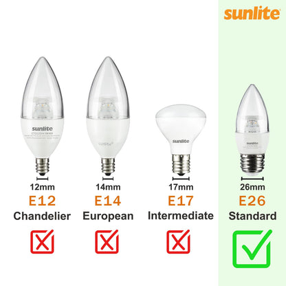 Sunlite LED PAR20 Colored Recessed Light Bulb, 3W (50W Equivalent), Medium E26 Base, Amber, 3 Count