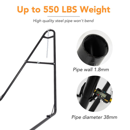 HARBOURSIDE HAMMOCKS Hammock Stand Only, 550 LBS Capacity Heavy Duty Hammock Frame for 2 Person Hammock, Fits Hammocks 9 to 14 Ft., for Indoor Outdoor Use
