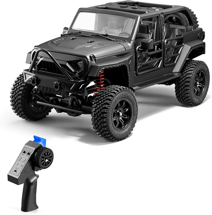 GoolRC 1:12 Scale 4 Wheel Drive Remote Control Car Off-Road Truck with Lights 2.4G Remote Control Crawler